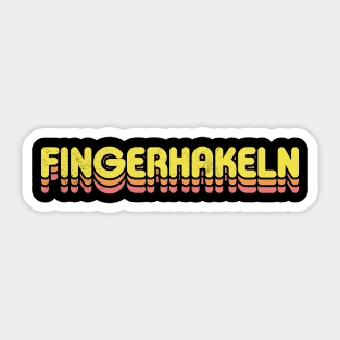 Retro Fingerhakeln Sticker